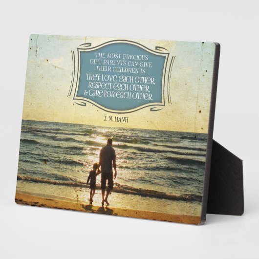 Plaque Photo Most Precious Gift Parents Can Give (Côté)