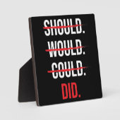 Plaque Photo Mostle Motivation (Recto)