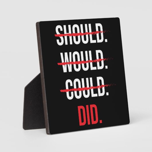 Plaque Photo Mostle Motivation (Recto)