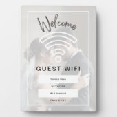 Plaque Photo Mot De Passe Wifi Invité Photo Welcome (Devant)