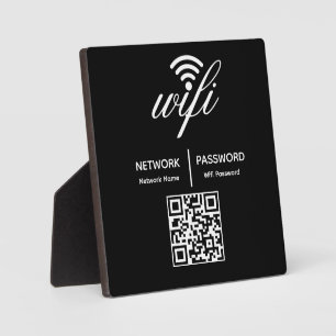 Plaque Photo Mot de passe Wifi personnalisé Code QR personnalis