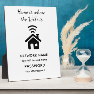 Plaque Photo Mot de passe Wifi personnalisé et réseau pour les 