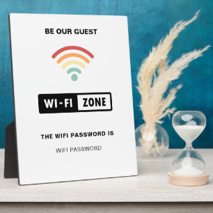 Plaque Photo Mot de passe Wifi Simple Minimaliste Blanc
