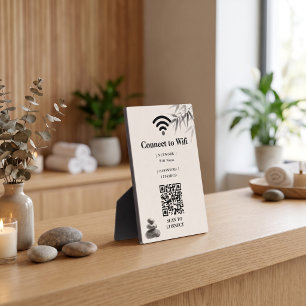 Plaque Photo Mot de passe Wifi Spa Zen Minimaliste