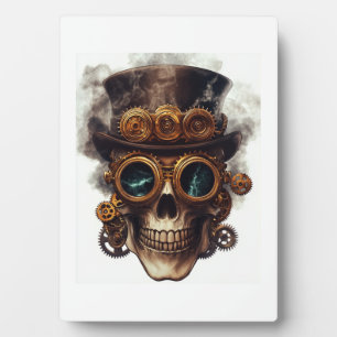 Plaque Photo Moteur de crâne Steampunk
