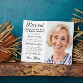 Plaque Photo Mother Of Bride Photo Heaven Memorial Wedding (Côté)