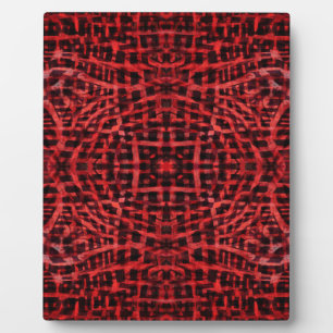 Plaque Photo Motif abstrait noir et rouge