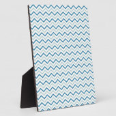 Plaque Photo Motif Aqua Blue Chevron (Côté)