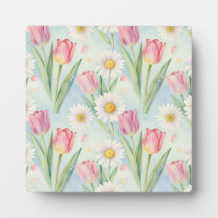 Plaque Photo Motif aquarelle de printemps à la pâquerette et tu