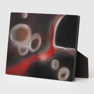 Plaque Photo Motif artériel : Noir, Blanc et Rouge Abstrait