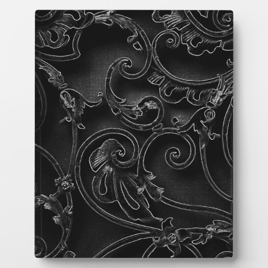 Plaque Photo Motif baroque gothique noir (Devant)