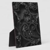 Plaque Photo Motif baroque gothique noir (Côté)