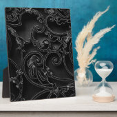 Plaque Photo Motif baroque gothique noir (Côté)