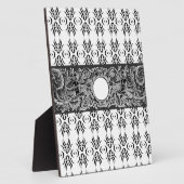 Plaque Photo Motif baroque noir classique à customiser (Côté)