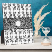 Plaque Photo Motif baroque noir classique à customiser (Côté)