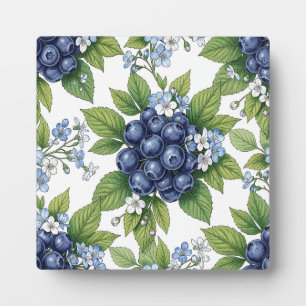 Plaque Photo Motif botanique de fleur de bleuet vintage