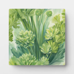 Plaque Photo Motif botanique vert de céleri luxuriant