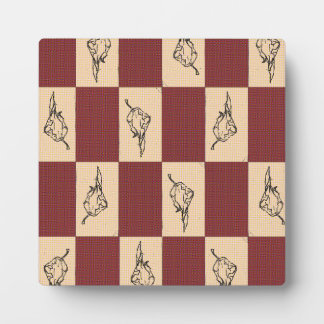 Plaque Photo Motif carrelé à la main