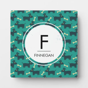 Plaque Photo Motif chien mignon avec oreilles disquettes et mon