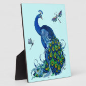 Plaque Photo Motif classique de paon et de libellule (Côté)