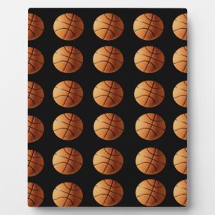 Plaque Photo Motif de basketball noir orange,