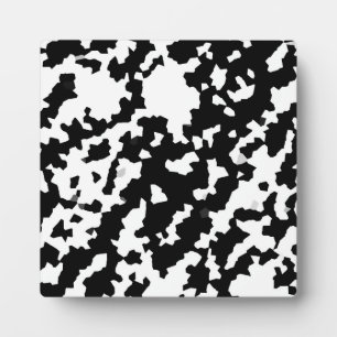 Plaque Photo Motif de camouflage Abstrait noir et blanc