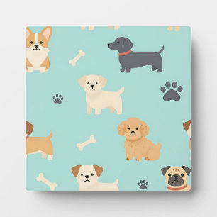 Plaque Photo Motif de chiots mignons