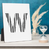 PLAQUE PHOTO MOTIF DE CODE À BARRES DE PREMIÈRE INITIALE LETTRE (Côté)