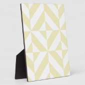 Plaque Photo Motif de cube géométrique or pâle (Côté)