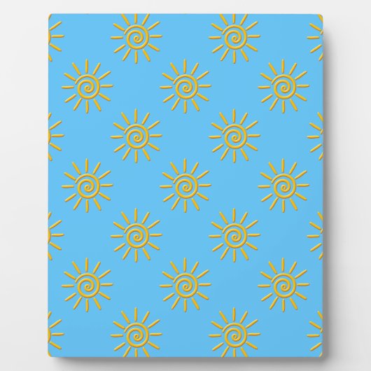 Plaque Photo motif de dessin 3D Jaune Sun (Devant)