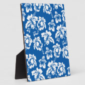 Plaque Photo Motif de fleurs bleues Hawiian (Côté)