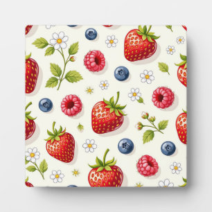 Plaque Photo Motif de fleurs de cerisier et fruits frais d'été