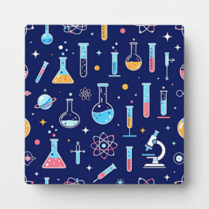 Plaque Photo Motif de laboratoire scientifique coloré de chimie