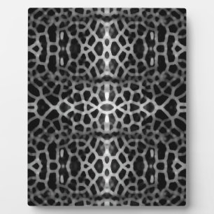 Plaque Photo Motif de maillage noir et blanc