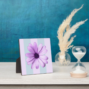 Plaque Photo Motif de marguerite bleue et violette
