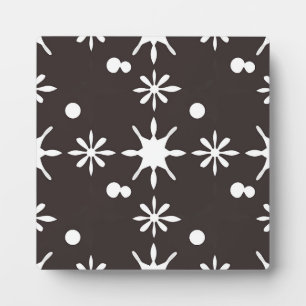 Plaque Photo Motif de marguerite moderne noir et blanc