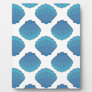 Plaque Photo Motif de mosaïque Blue Seashell