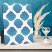 Plaque Photo Motif de mosaïque Blue Seashell (Côté)