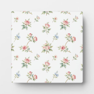 Plaque Photo Motif de roses roses aquarelle romantique