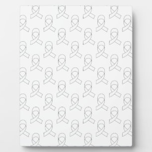 Plaque Photo Motif de ruban blanc