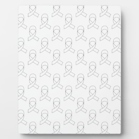 Plaque Photo Motif de ruban blanc (Devant)