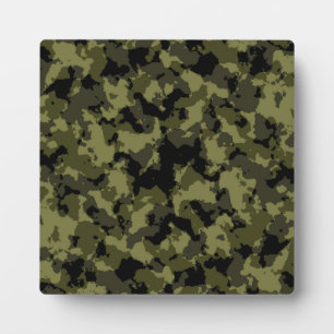 Plaque Photo Motif de style militaire camouflage