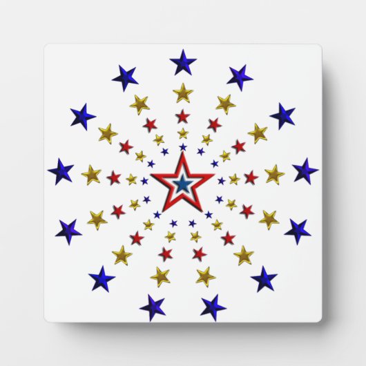 Plaque Photo Motif des étoiles patriotiques (Devant)