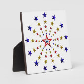 Plaque Photo Motif des étoiles patriotiques (Recto)