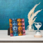 Plaque Photo Motif des faces colorées (Insitu)