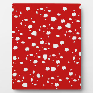 Plaque Photo motif dot avec champignon de tabouret rouge