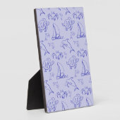 Plaque Photo Motif d'une ligne d'animal marin et voilier (Côté)