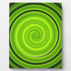 Plaque Photo Motif en spirale noir vert