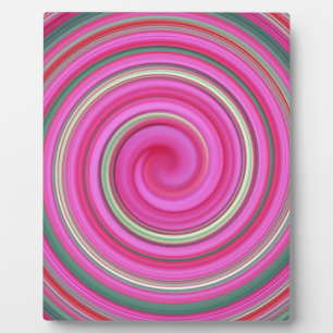 Plaque Photo Motif en spirale rose