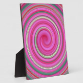 Plaque Photo Motif en spirale rose (Côté)